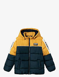 name it NKMMAY PUFFER JACKET BLOCK - Skijakker - NARCISSUS / navy