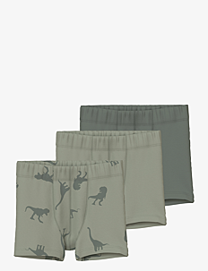 name it NMMTIGHTS 3P AGAVE GREEN DINO NOOS - Underbukser - AGAVE GREEN / khaki/green