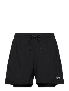 New Balance Sport Essentials Lined Short 5" - Løpeshorts - BLACK / black