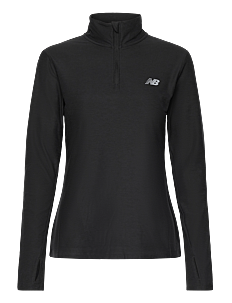 New Balance Sport Essentials Space Dye Quarter Zip - Overdeler - BLACK HEATHER / black