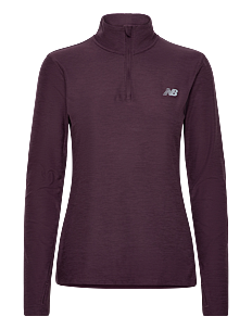 New Balance Sport Essentials Space Dye Quarter Zip - Overdeler - PLUM BROWN HEATHER / purple