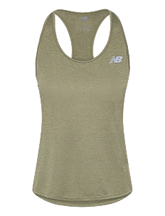 New Balance Athletics Tank - Overdeler - DARK OLIVINE HEATHER / green