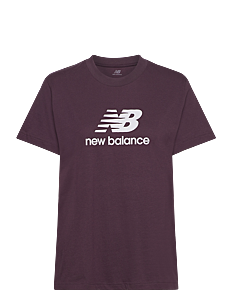 New Balance Sport Essentials Jersey Logo T-Shirt - Overdeler - PLUM BROWN / purple