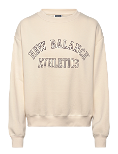 New Balance Graphic Fleece Crew - Overdeler - LINEN / beige