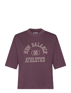 New Balance Graphic Jersey T-Shirt - Overdeler - PLUM BROWN / purple