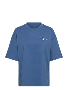 New Balance Reimagined Oversized T-Shirt - Overdeler - SEA STONE / blue