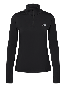 New Balance Script Quarter Zip - Overdeler - BLACK / black