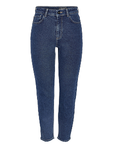 NOISY MAY NMMONI HW ANK JEANS AZ365DB FWD NOOS - Slim jeans - DARK BLUE DENIM / blue