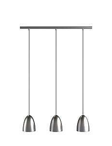 Nordlux Nexus 20 / 3-pendant - Lamper - BRUSHED STEEL / silver