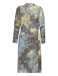 NORR Lucy dress - Kjoler - OLIVE TIE DYE / multi