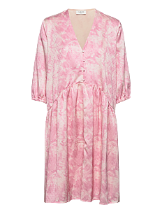 NORR Callie LS dress - Kjoler - PINK PRINT / pink/rose