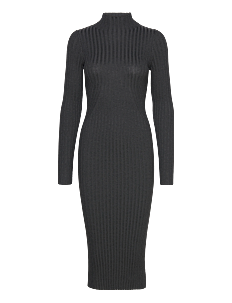 NORR Karlina LS dress - Kjoler - DARK GREY MELANGE / grey