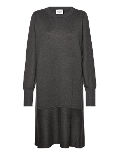 NORR Als short knit dress - Kjoler - DARK GREY MELANGE / grey