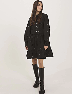 NORR Miluna dress - Kjoler - BLACK COMB. / black