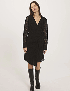 NORR Sylvina lace dress - Kjoler - BLACK / black