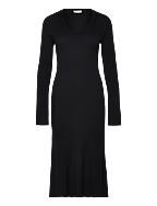 Sherry flared knit dress - BLACK