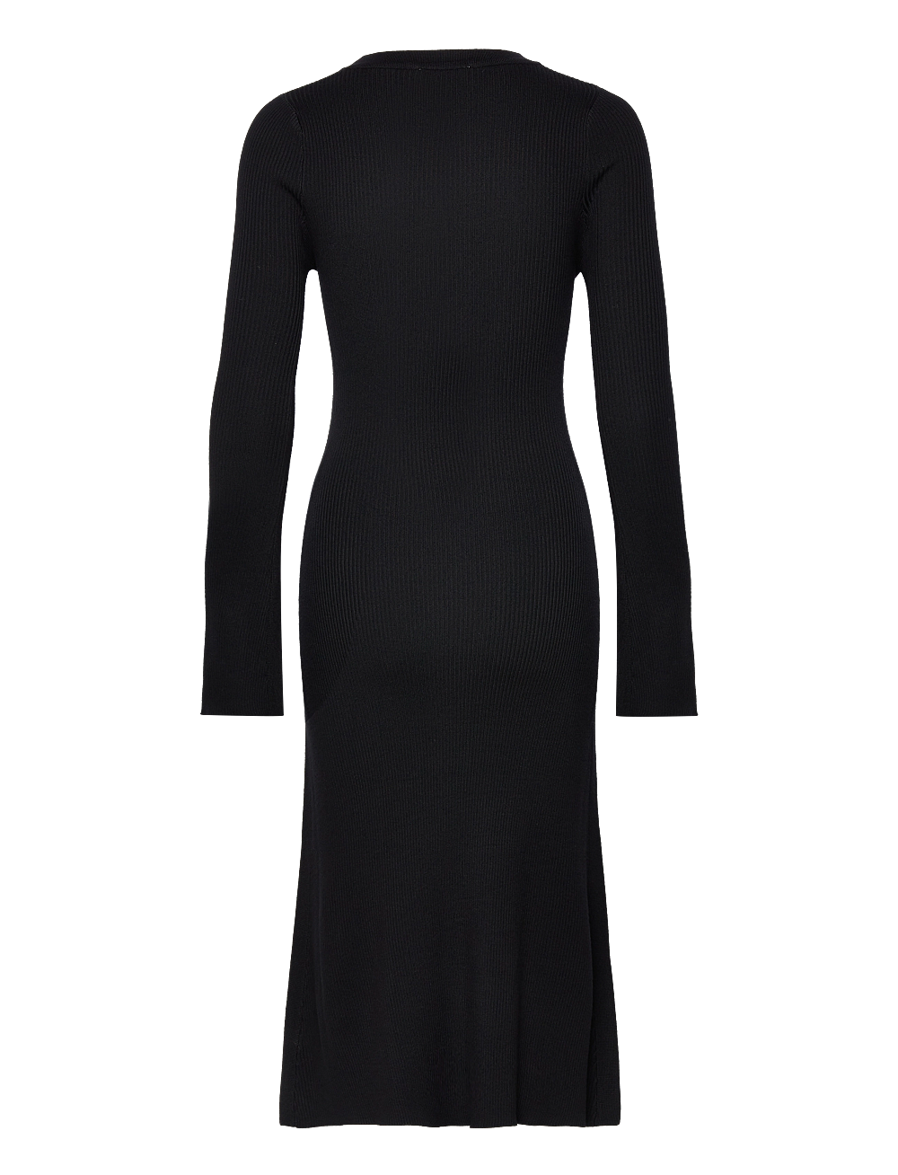 NORR - Sherry flared knit dress - strikkede kjoler - black - 2