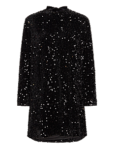 NORR Milan LS dress - Kjoler - BLACK / black