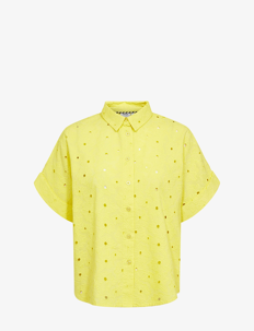 Nümph NUKARI SHIRT - Kortermede skjorter - LIMELIGHT / yellow