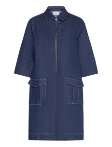 Nümph NUISSA DRESS - Kjoler - DARK BLUE DENIM / navy