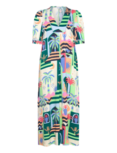 Nümph NUGABRIELLA DRESS - Kjoler - SUMMER GREEN / multi