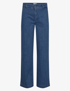 Nümph NUAMBER PANTS - Straight jeans - MEDIUM BLUE DENIM / blue