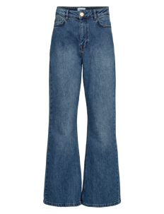 Nümph NULONDON JEANS SHORT - Vide jeans - MED. BLUE WASHED DENIM / blue