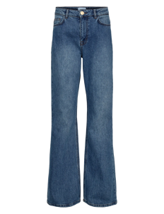 Nümph NULONDON JEANS LONG - Vide jeans - MED. BLUE WASHED DENIM / blue