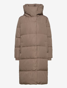 Object OBJLOUISE LONG DOWN JACKET - Kåper - FOSSIL / beige