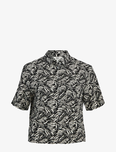 Object OBJFRIGG 2/4 SHIRT 127 - Kortermede skjorter - CLOUD DANCER / black