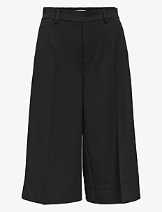 Object OBJLISA MW WIDE CAPRI PANT NOOS - Bukser - BLACK / black