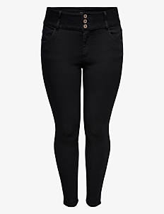 ONLY Carmakoma CARANNA LIFE HW SK ANK JEANS BLACK NOOS - Skinny Jeans - BLACK / black