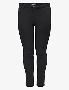 ONLY Carmakoma CARKARLA LIFE REG SK ANK ZIP DNM - Skinny Jeans - BLACK / black