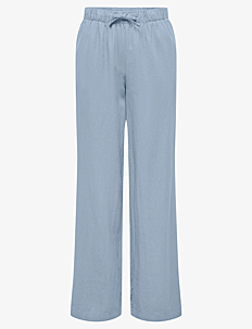 ONLY Carmakoma CARCARO MW LINEN BL PULL-UP PANT TLR - Bukser - CASHMERE BLUE / blue