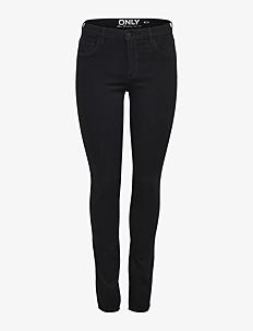 ONLY ONLRAIN REG SKINNY DNM NOOS - Skinny Jeans - BLACK DENIM / black