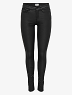 ONLANNE K MID WAIST COATED PNT NOOS - BLACK