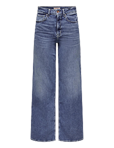 ONLY ONLMADISON BLUSH HW WIDE DNM DOT372 NOOS - Vide jeans - MEDIUM BLUE DENIM / blue