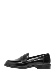 ONLY ONLLUX-1 PU LOAFER NOOS - Mokasiner med hæl - BLACK / black