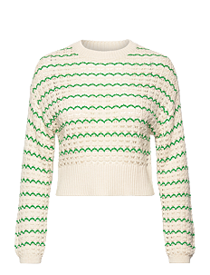 ONLY ONLASA LS O-NECK CC KNT - Kolleksjoner - BIRCH / cream