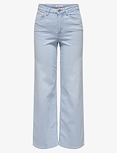 ONLY ONLMADISON BLUSH HW WIDE DNM CRO495 NOOS - Vide jeans - LIGHT BLUE BLEACHED DENIM / blue