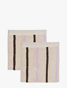 OYOY Living Design Raita Wash Cloth - Pack Of 2 - Ansiktshåndklær - PURPLE / multi