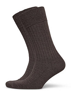 Panos Emporio PE 2PK CALLE PREMIUM MERCERIZED WOOL RIB - Treningssokker - BROWN MELANGE / brown