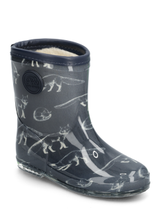 Sofie Schnoor Baby and Kids Rubber boot - Gummistøvler med linjer - DARK BLUE / blue