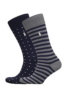 Polo Ralph Lauren Dot Stripe Sock 2-Pack - Treningssokker - NAVY / blue