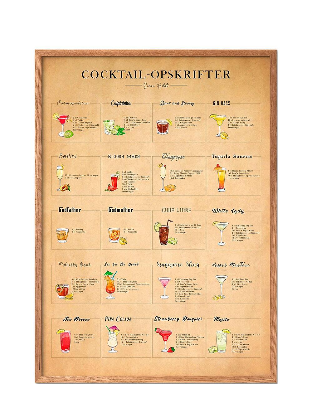 Poster & Frame - Cocktail-paper - mat - multi-colored - 0