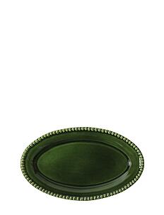 PotteryJo DARIA Oval platter 35 cm stoneware - PotteryJo - MOSS / green