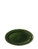 DARIA Oval platter 35 cm stoneware - MOSS