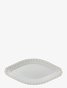 PotteryJo TULIPA Oval platter - PotteryJo - WHITE / white