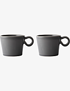 DARIA Cup 30 cl stoneware 2-pack - CLEAN GREY