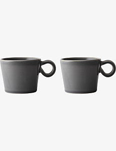 PotteryJo DARIA Cup 30 cl stoneware 2-pack - PotteryJo - CLEAN GREY / grey